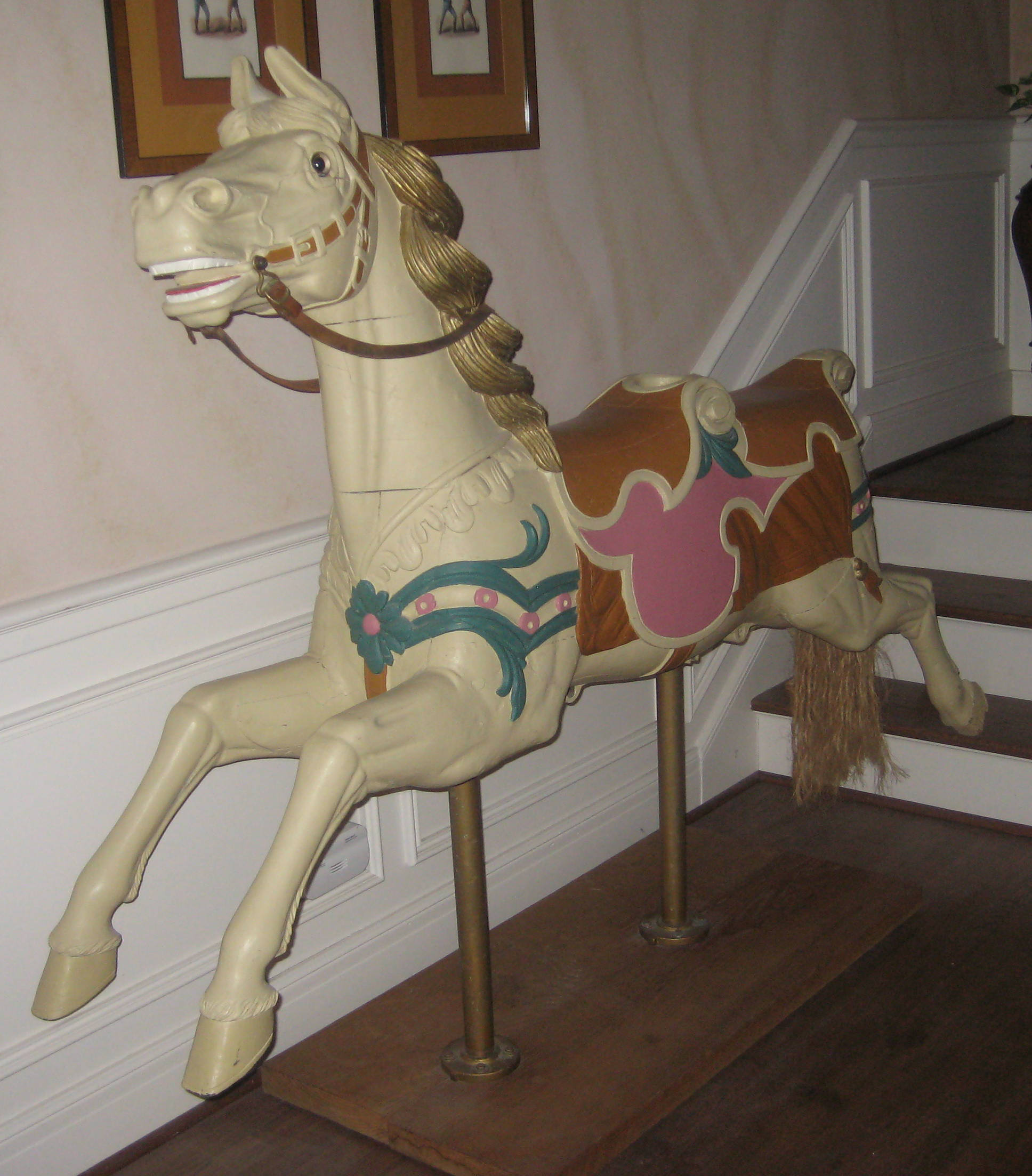 Orton & Spooner Antique English Double Seat Carousel Horse > Antique